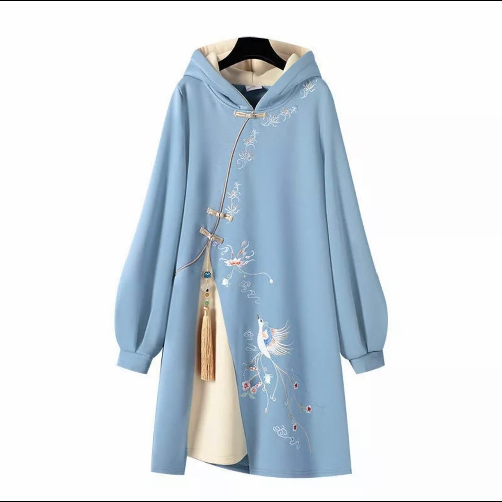 💟Embroidered Retro-Ethnic Sweater Pullover Hoodie Shirt / Casual Dress 💟